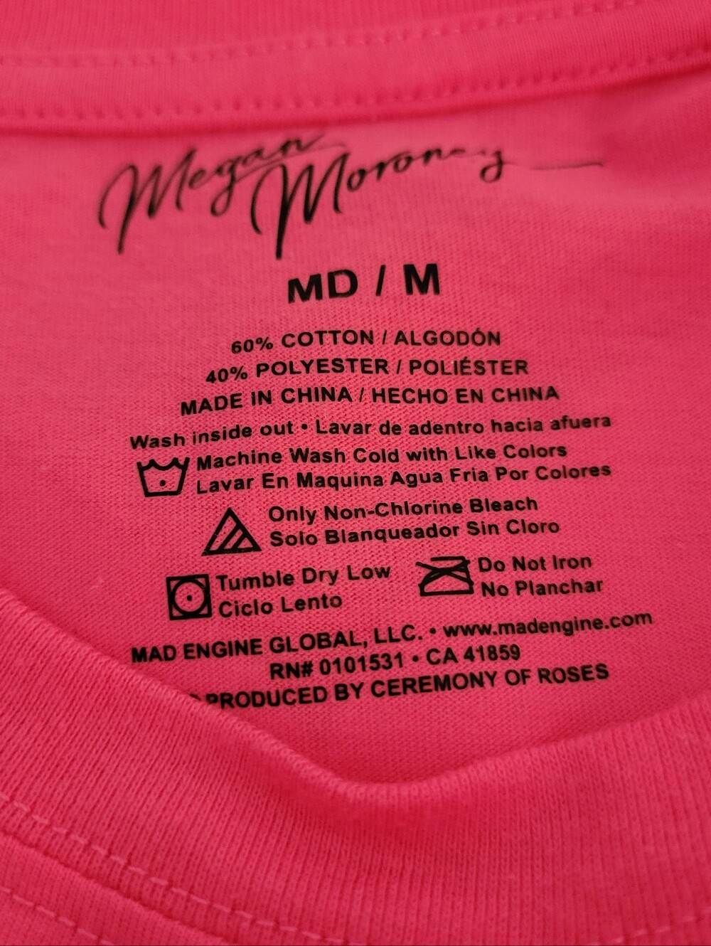 Megan Moroney Women's Pink Crop Tee - Casual Short Sleeve
